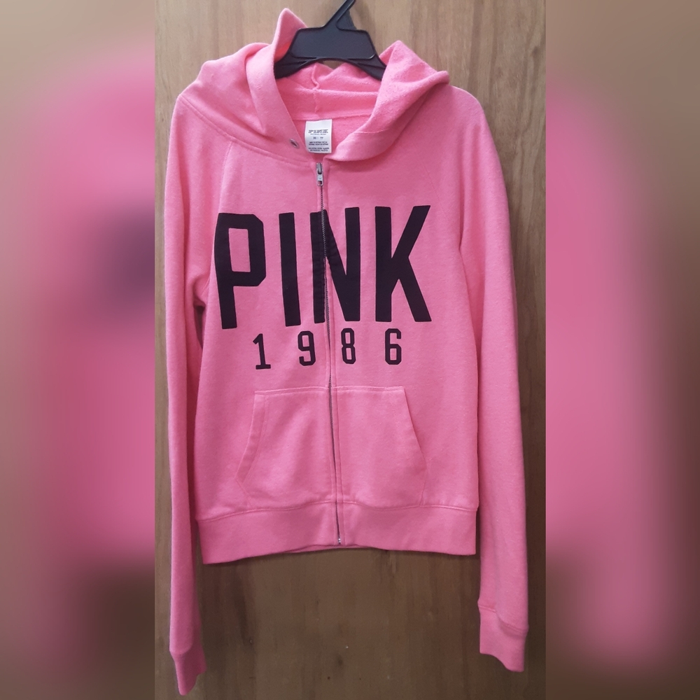 PINK Victoria's Secret Bright Pink Hoodie. Size XS.